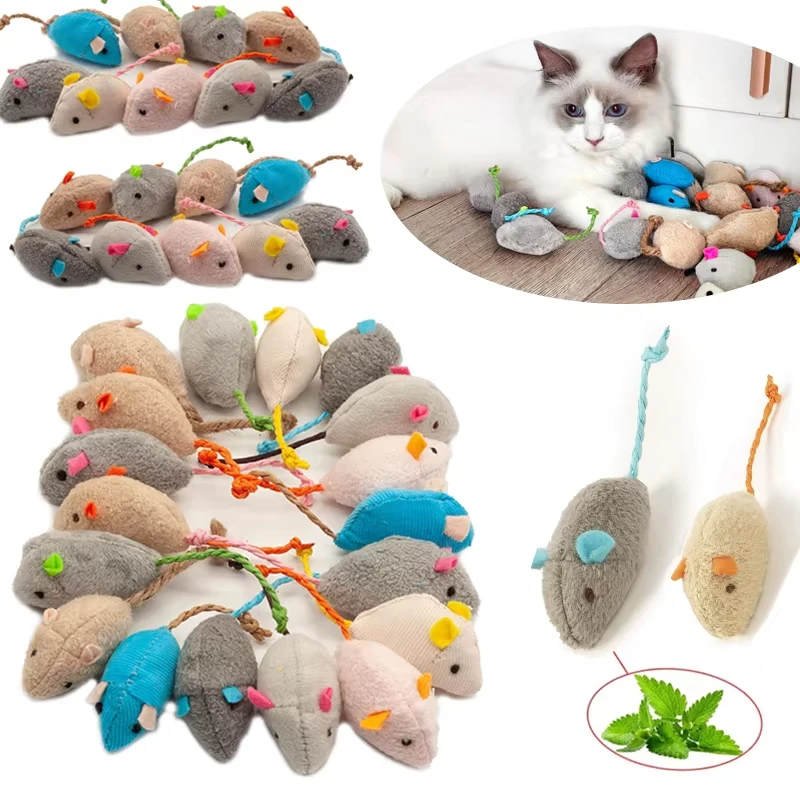 ของเล่นแมวแบบมีเสียง 5 ชิ้น พร - Catnip Interactive Plush Mouse บทวิจารณ์และราคา