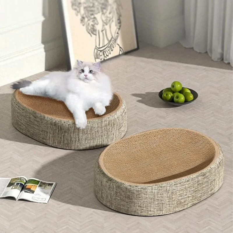 แผ่นรองข่วนรูปวงรีสำหรับแมว ทำ - Pet Beds บทวิจารณ์และราคา