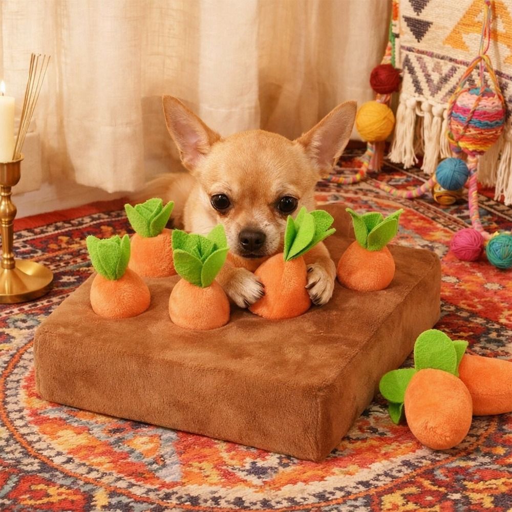 แผ่นรองดมกลิ่นแครอทบรรเทาความเ - Dog Puzzle Feeder Toy บทวิจารณ์และราคา